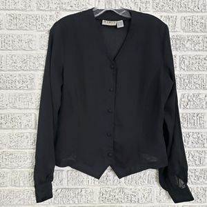 90's Vintage Mix It Black Crop Top